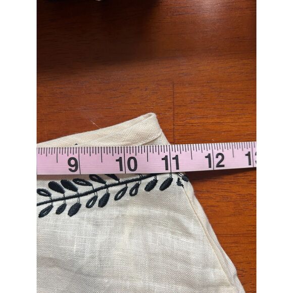 VRG GRL 100% Linen Skirt Women's 4 Midi embroidered boho spring fairy NEW - Picture 10 of 11